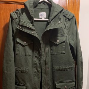 Spruce and Market Kathleen Cargo Jacket Dark Green
